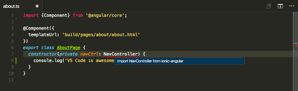 vscode auto import